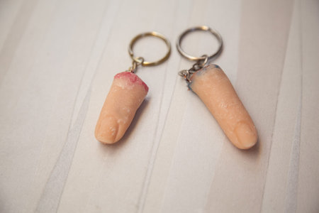 Keychain in the form of a finger