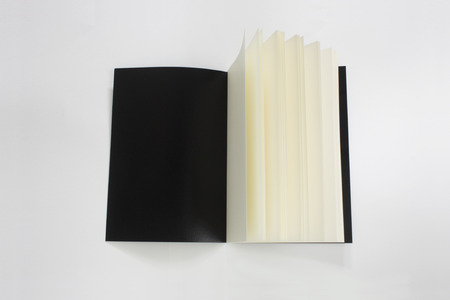 turning pages of a notebookの写真素材