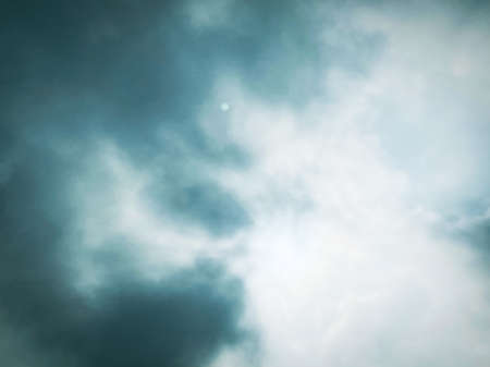 the clouds in the sky, a day of the heavy fine dustの写真素材