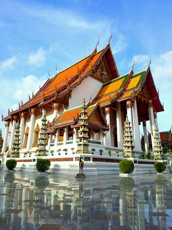 Wat Suthat Thepwararam, Temple in Bangkok, Thailand.の素材