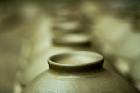 Clay cooking pots are the perfect way to create delicious, nutritious meals. Heat is distributed evenly, leaving food soft, succulent, and flavorfulの写真素材