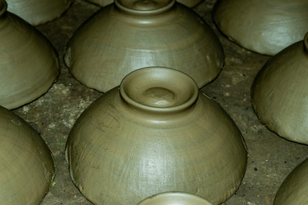 Earthware selection for the very best in unique or custom, handmade pieces. Clay pots have been part of Indian culture for a very long timeの写真素材