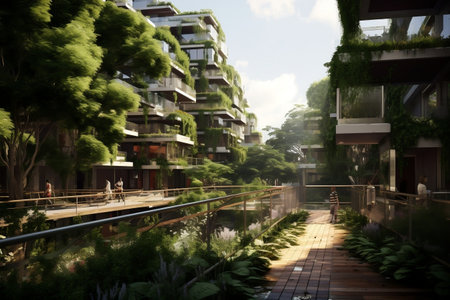 The Essence of Biophilic Urbanism. Generative AIの素材