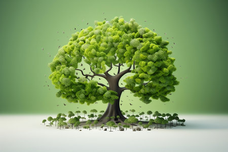 A Conceptual Image of Environmentally Friendly Solutions. Generative AIの素材