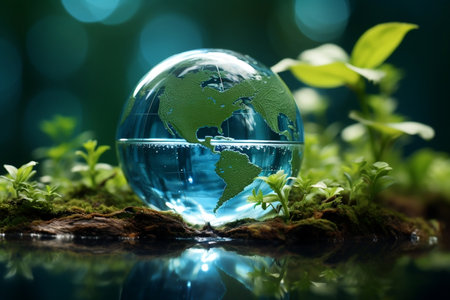 Earth Globetrotting the Planet. Generative AIの素材