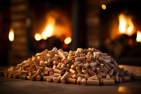 Natural Wood Pellet Asset. Generative AIの素材