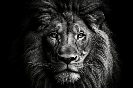 Majestic Lion King. Generative AIの素材