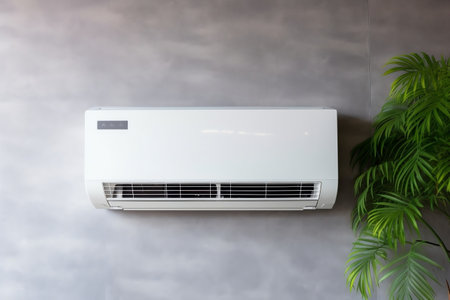 Modern AC Unit Close-up in Luxury Interior. Generative AIの素材