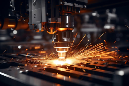 Advanced CNC Technology in Industrial Lighting. Generative AIの素材