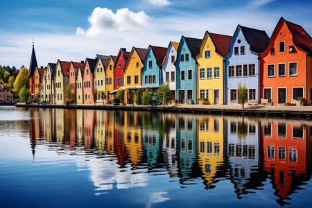 Spectacular Lakeside Homes. Generative AIの素材