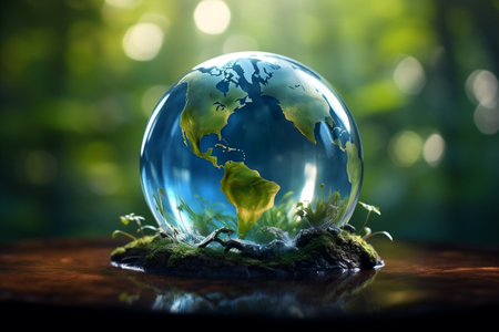 Celebrate Earth: A Tribute in a Drop. Generative AIの素材