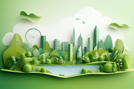 Creative Ecology and Conservation Idea. Generative AIの素材