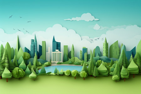 Creative Ecology and Conservation Idea. Generative AIの素材