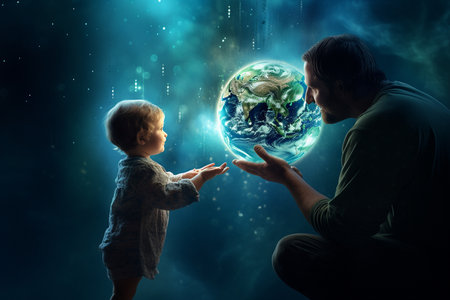 Earth's Gift: An Ecology Concept. Generative AIの素材