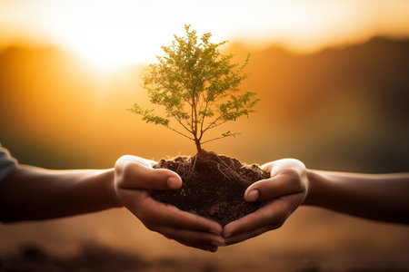 Eco Tree Nature's Embrace. Generative AIの素材