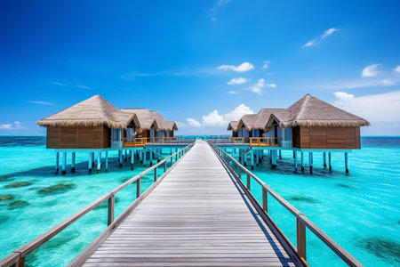 Maldives Paradise Island. Generative AIの素材