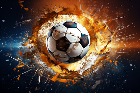 Soccer Time Concept. Generative AIの素材