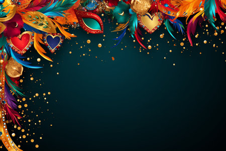 Vibrant Festive Border. Generative AIの素材