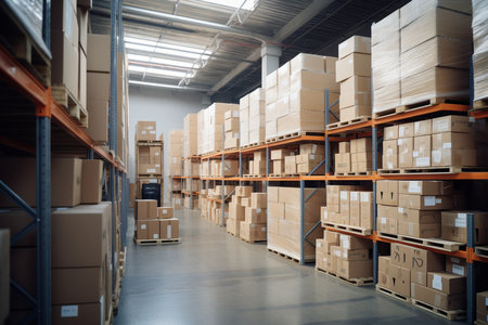 Secure Storage Warehouse. Generative AIの素材