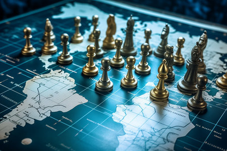 Global Dynamics: Geopolitics and the Economy. Generative AIの素材