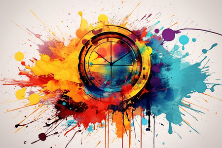 Abstract Colorful Labor Day Concept. Generative AIの素材