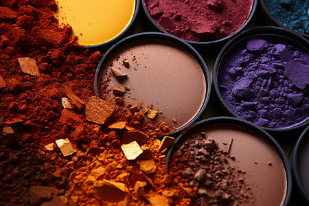 Assorted Eyeshadows Makeup Palette. Generative AIの素材