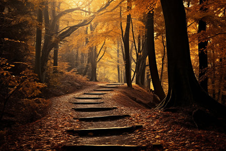 Enchanted Forest Crossing. Generative AIの素材