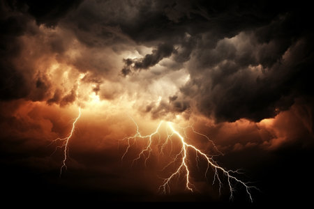 Electrifying Stormy Sky. Generative AIの素材