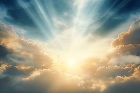 Sunburst: A Radiant Symbol. Generative AIの素材