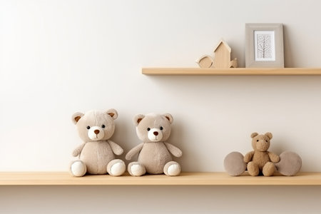 Blank Kids Room Mockup. Generative AIの素材