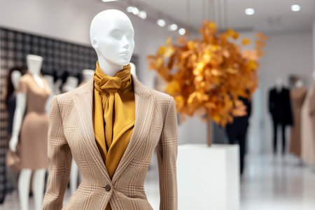 Elegant Autumn Mannequin Jacket. Generative AIの素材
