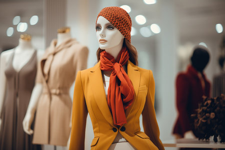 Elegant Autumn Mannequin Jacket. Generative AIの素材