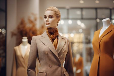 Elegant Autumn Mannequin Jacket. Generative AIの素材