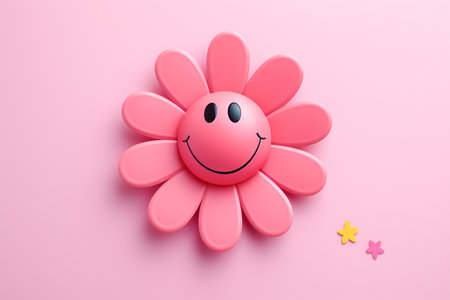 Happy Flower Emoji. Generative AIの素材