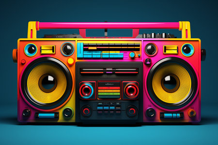 Retro Boombox. Aiの素材