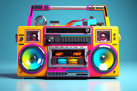 Retro Boombox. Aiの素材