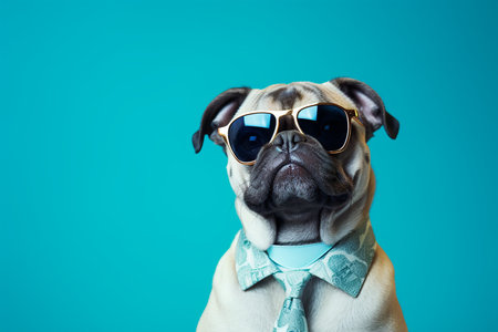 Cool Hipster Dog. Aiの素材