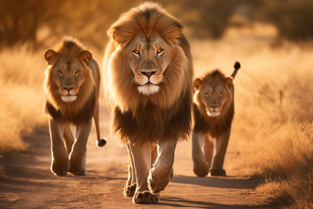 African Lion. Aiの素材