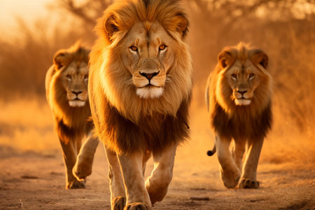 African Lion. Aiの素材