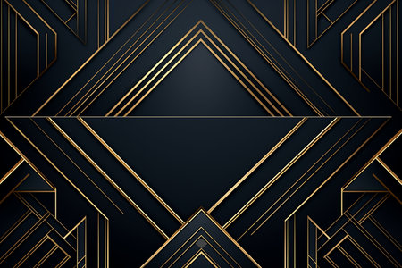 Geometric Gold Line. Aiの素材