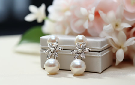 Pearl Earrings. Aiの素材