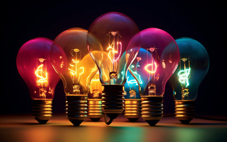Radiant Lightbulb. Aiの素材