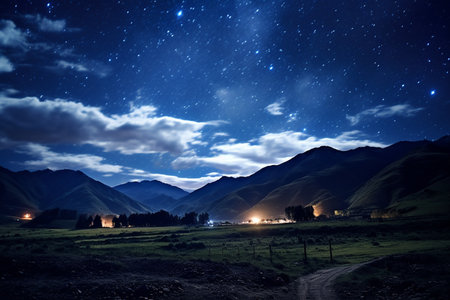 Celestial Landscape. Aiの素材