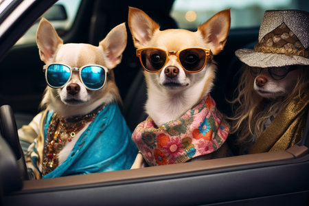Sunflower Dogs. Aiの素材