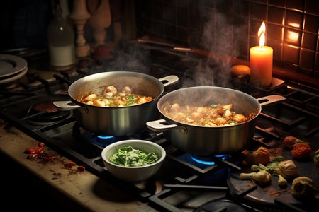 Cooking Scene. Aiの素材