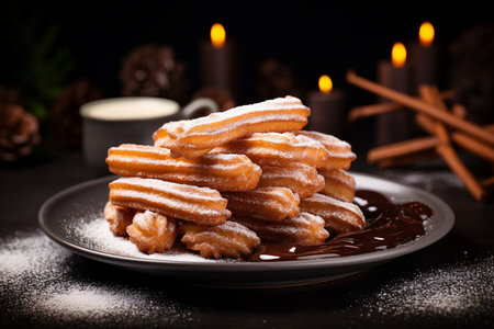 Spanish Churros. Aiの素材