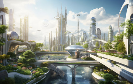 Futuristic Marvels. Aiの素材