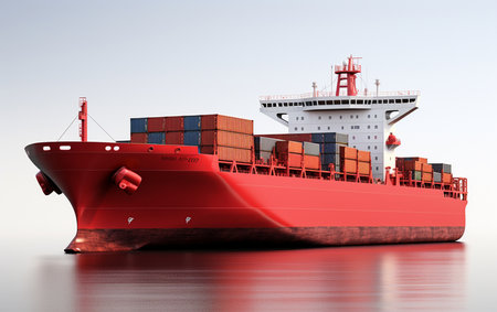 Container Ship. Aiの素材