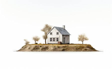 Vintage Farmhouse. Aiの素材