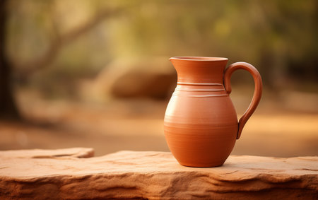 Artisanal Clay Beverage Pitcherの素材